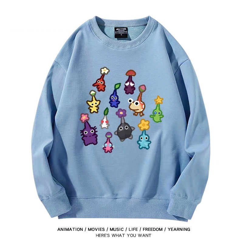 皮克敏PIKMIN4聯名男女同款情侶親子 圓領長袖