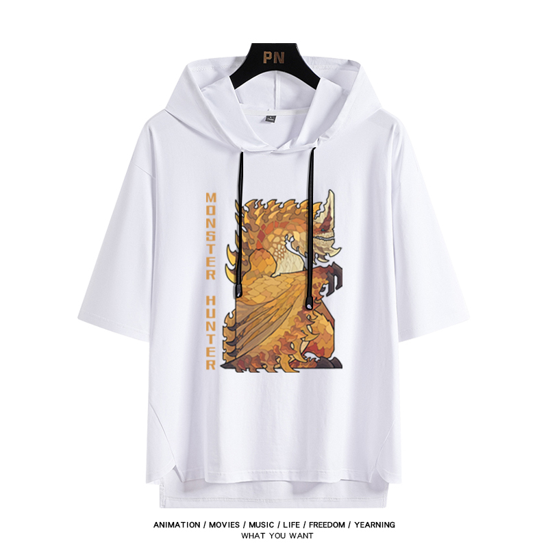 魔物獵人新款 親子情侶男女款連帽短袖T恤