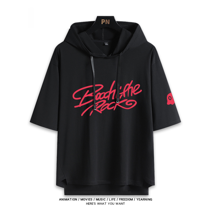 孤獨搖滾新款 親子情侶男女款連帽短袖T恤