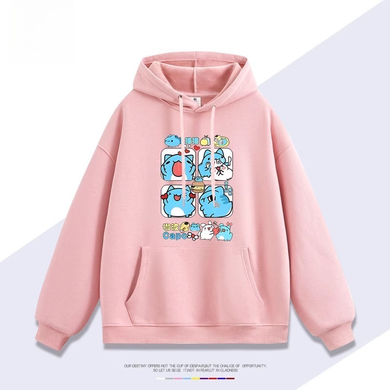 貓貓蟲咖波 2025秋冬新款親子情侶裝連帽衛衣