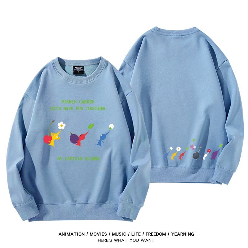 皮克敏PIKMIN4聯名男女同款情侶親子 圓領長袖