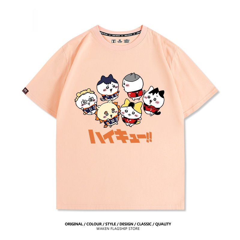 排球少年Xchiikawa 印花短袖T恤-CASEZONE