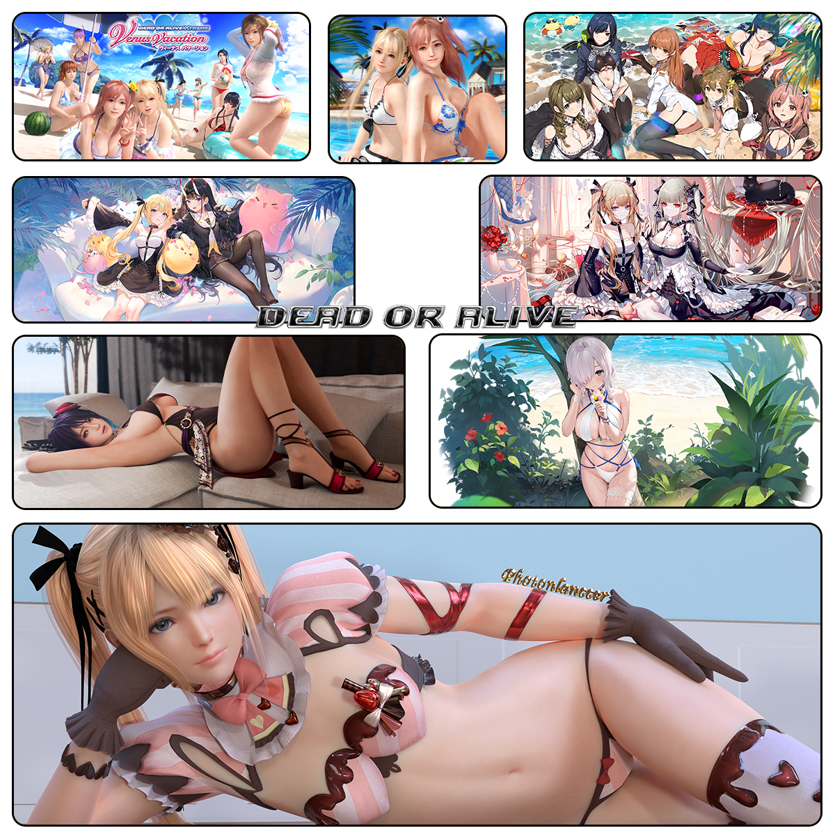 生死格鬥系列 超大鎖邊主題桌墊 布質滑鼠墊