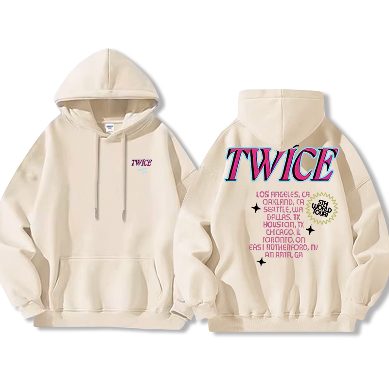 TWICE同款 寬鬆百搭 秋冬款 寬鬆連帽衛衣-CASEZONE
