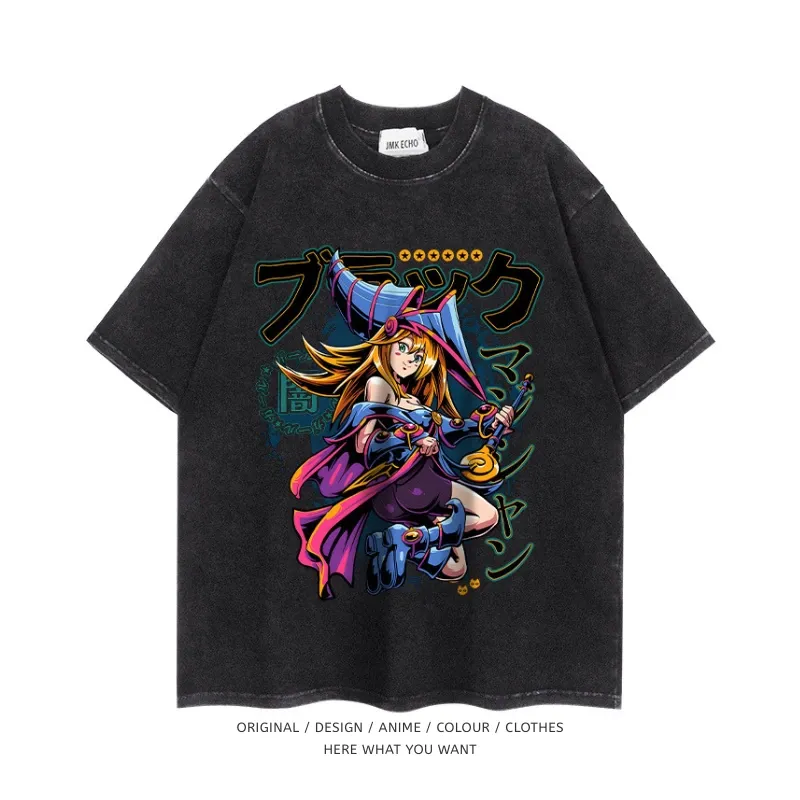 遊戲王 Yu-Gi-Oh! 美式复古水洗做舊T恤