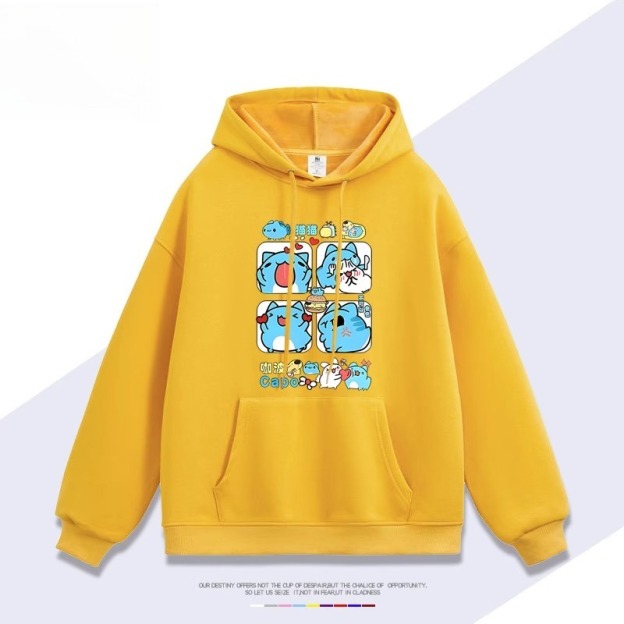 貓貓蟲咖波 2025秋冬新款親子情侶裝連帽衛衣