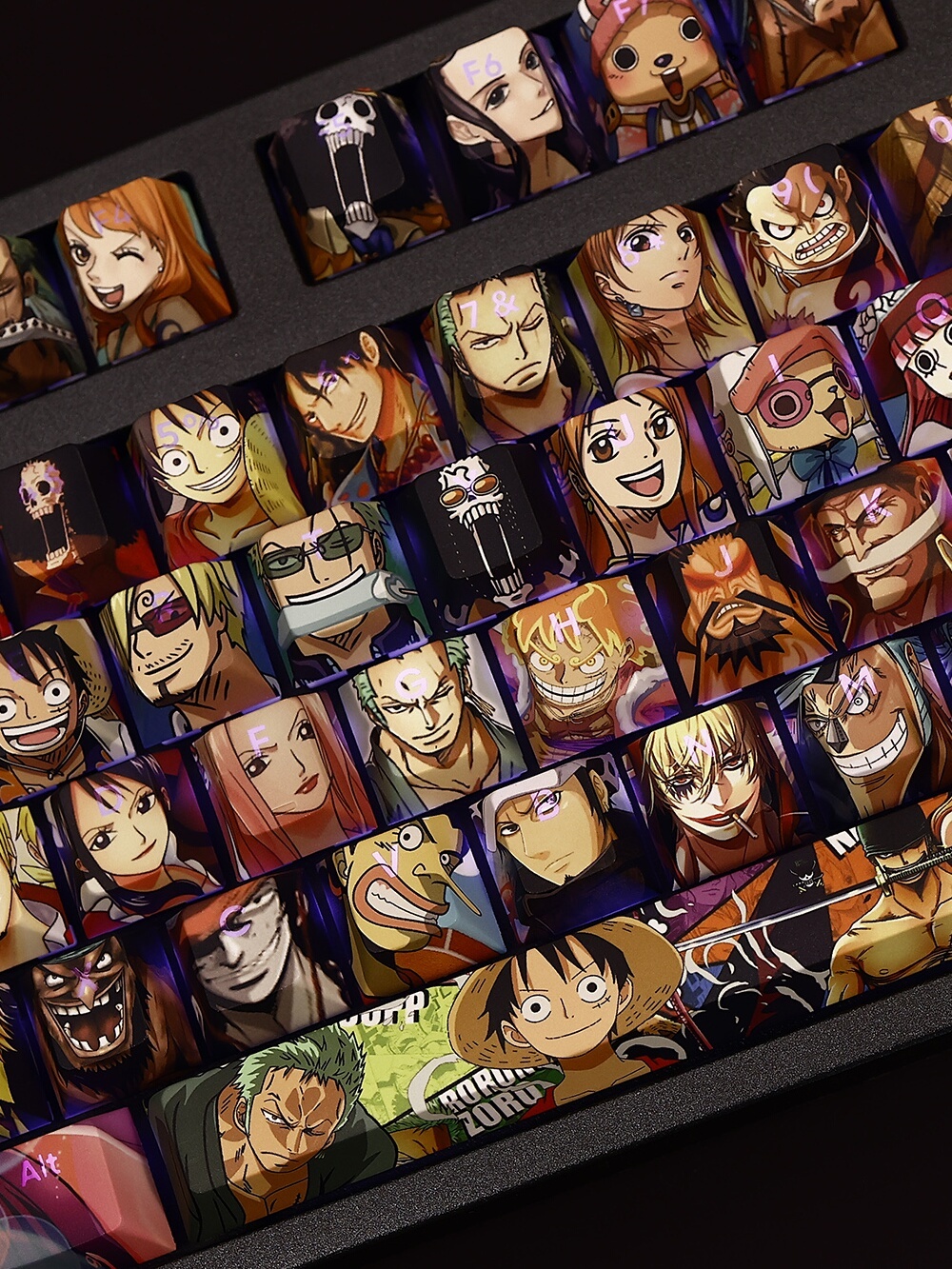 海賊王透光RGB108鍵標準配列衛星軸鍵帽-CASEZONE