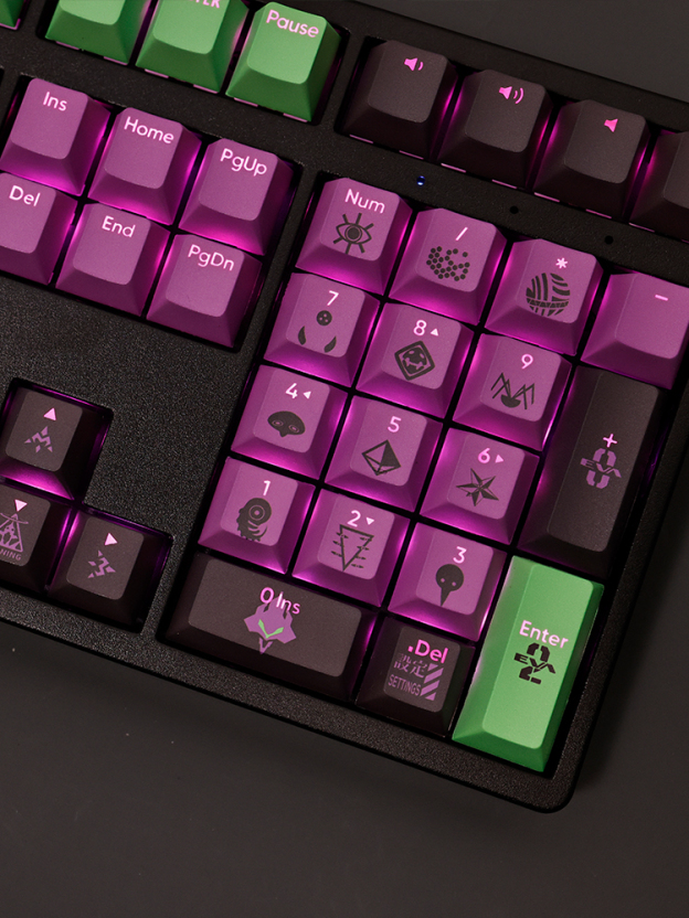 EVA初號機透光RGB108鍵標準配列衛星軸鍵帽-CASEZONE