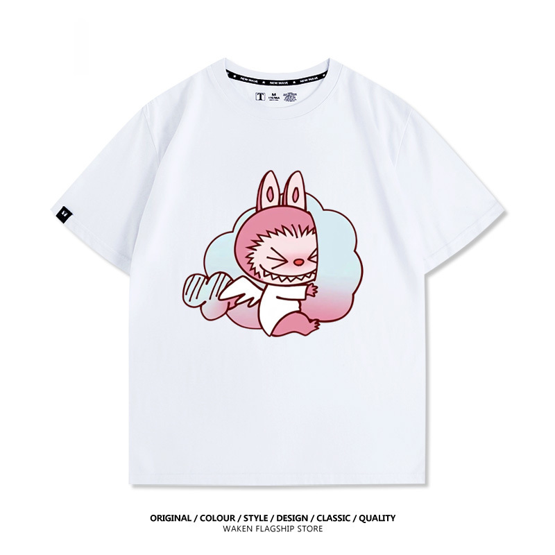 Labubu卡通潮牌 印花短袖T恤-CASEZONE