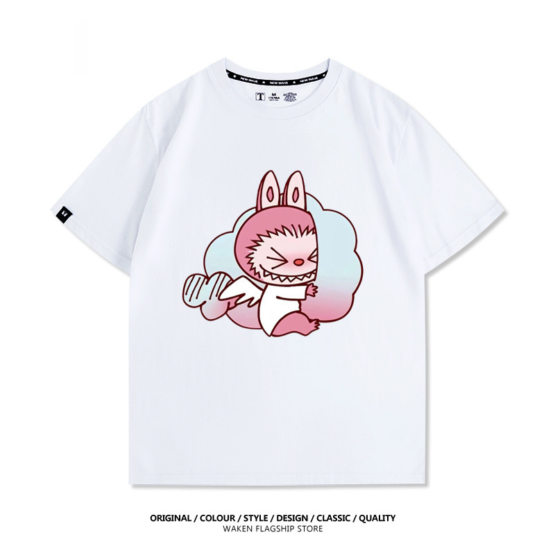 Labubu卡通潮牌 印花短袖T恤-CASEZONE