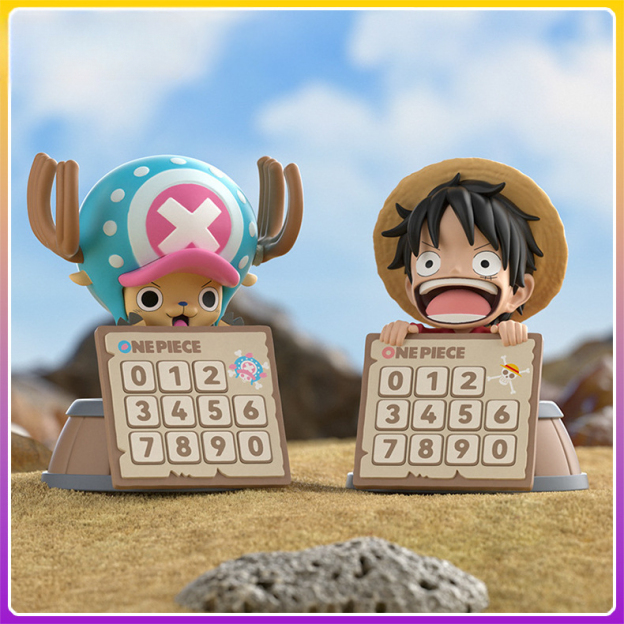 正版海賊王停車號碼牌香薰一體 | ONE PIECE路飛喬巴車載擺件