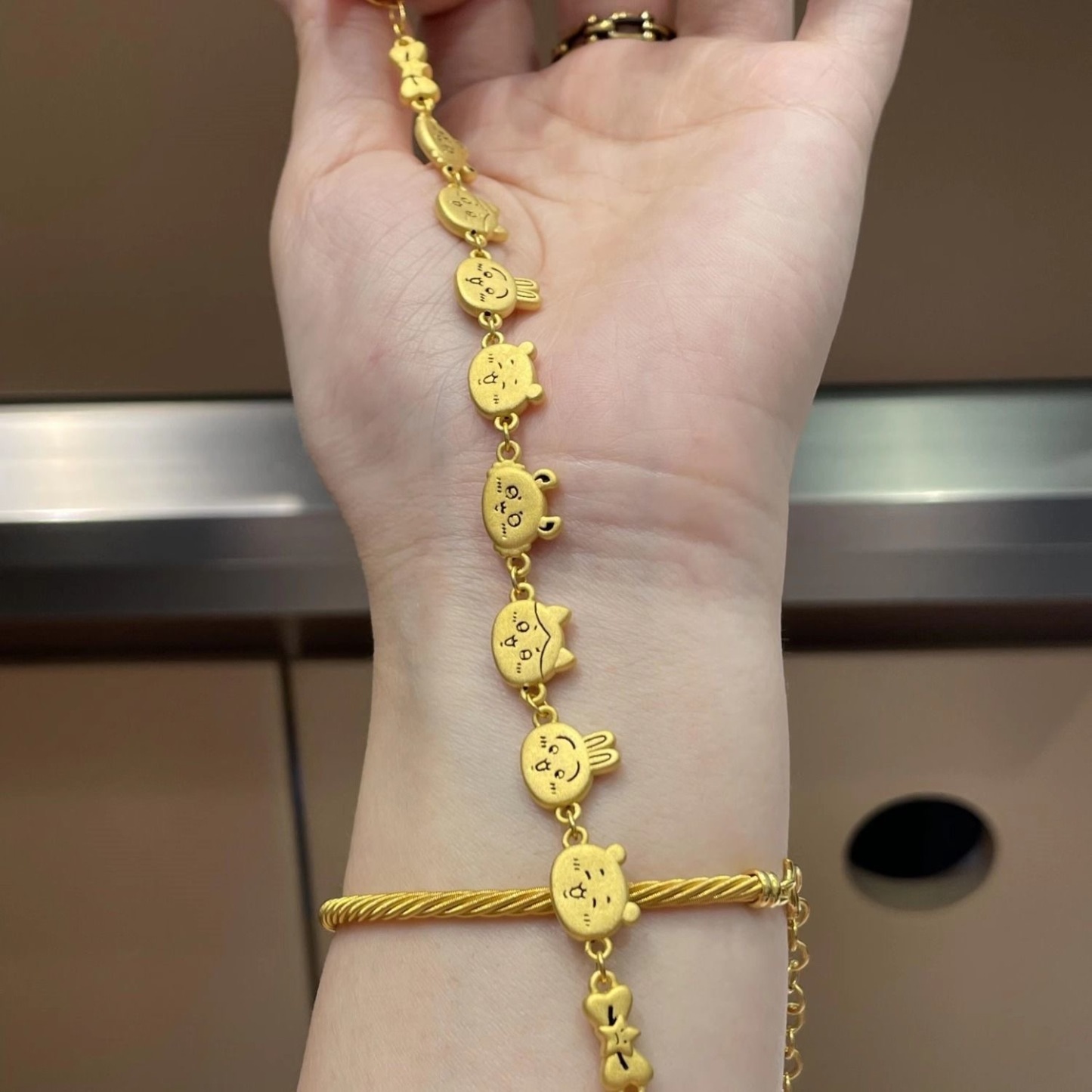 Chiikawa 萌系金色手鏈｜精緻萌系輕奢飾品