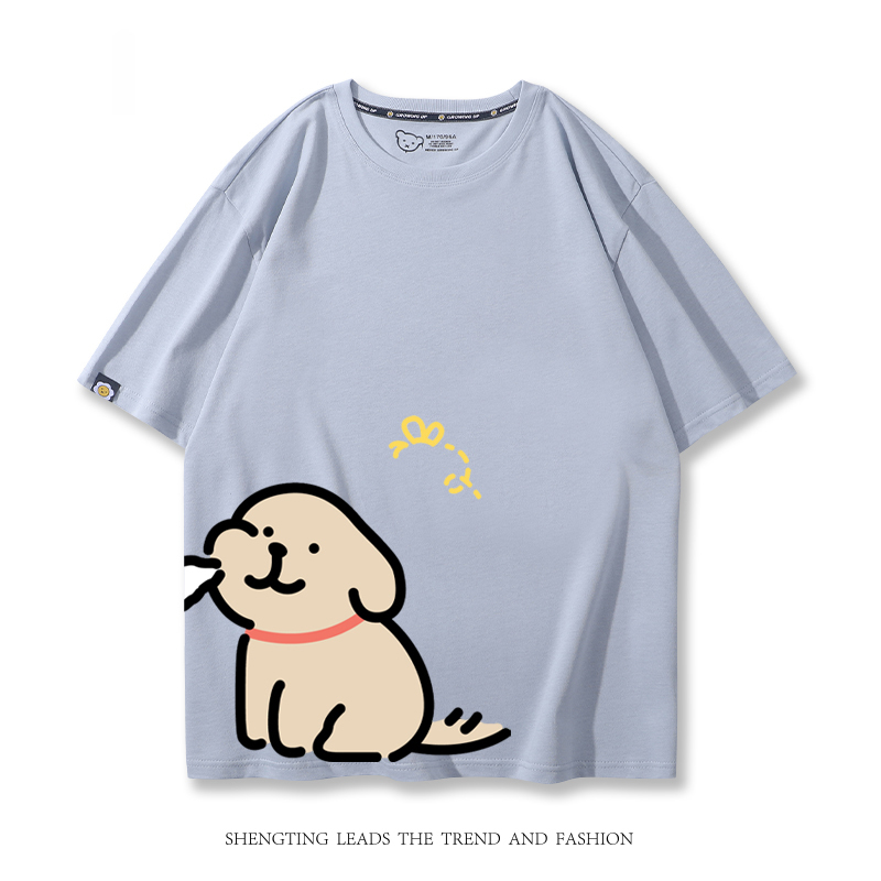 線條小狗 2024親子情侶男女同款 T恤