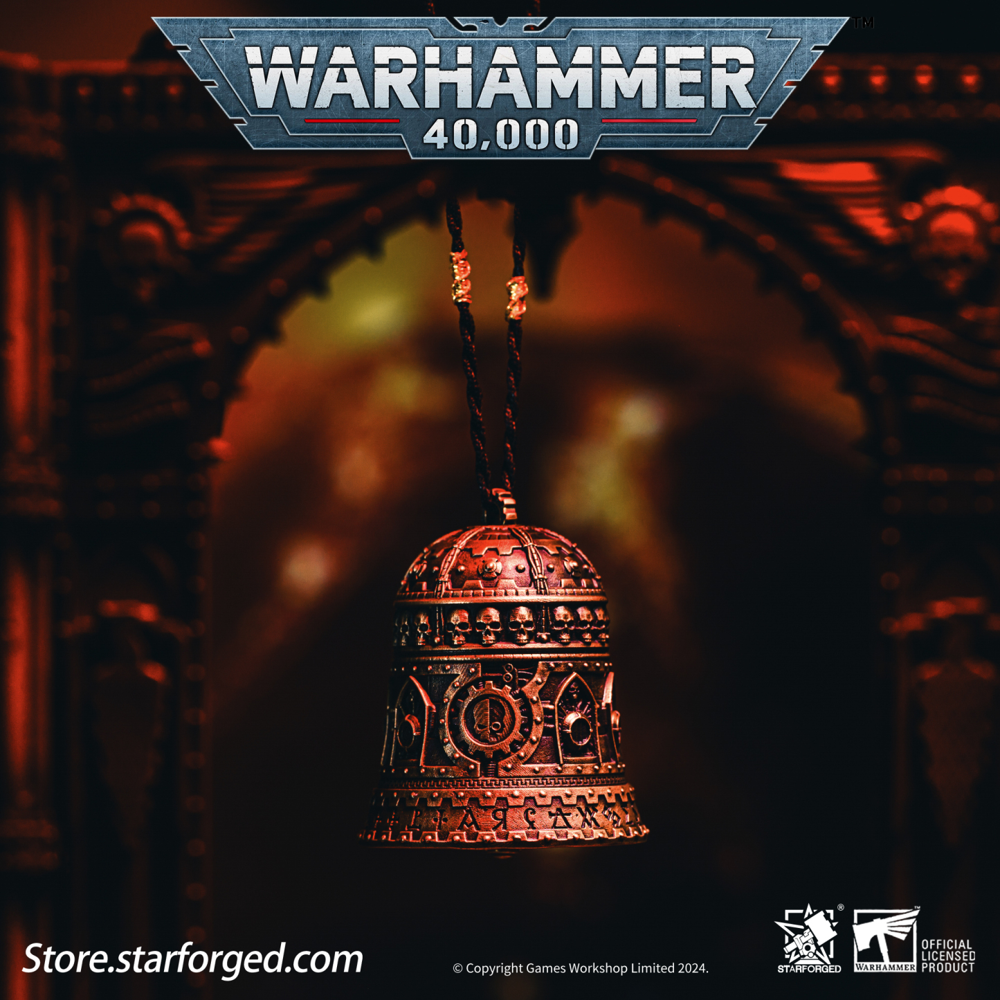 星辰鑄造 歐姆彌賽亞統御大鐘戰錘40K周邊機械神教掛飾