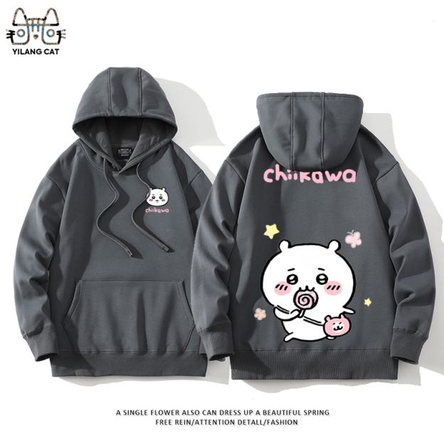 Chiikawa聯名衛衣2025秋冬新款親子情侶裝連帽衛衣