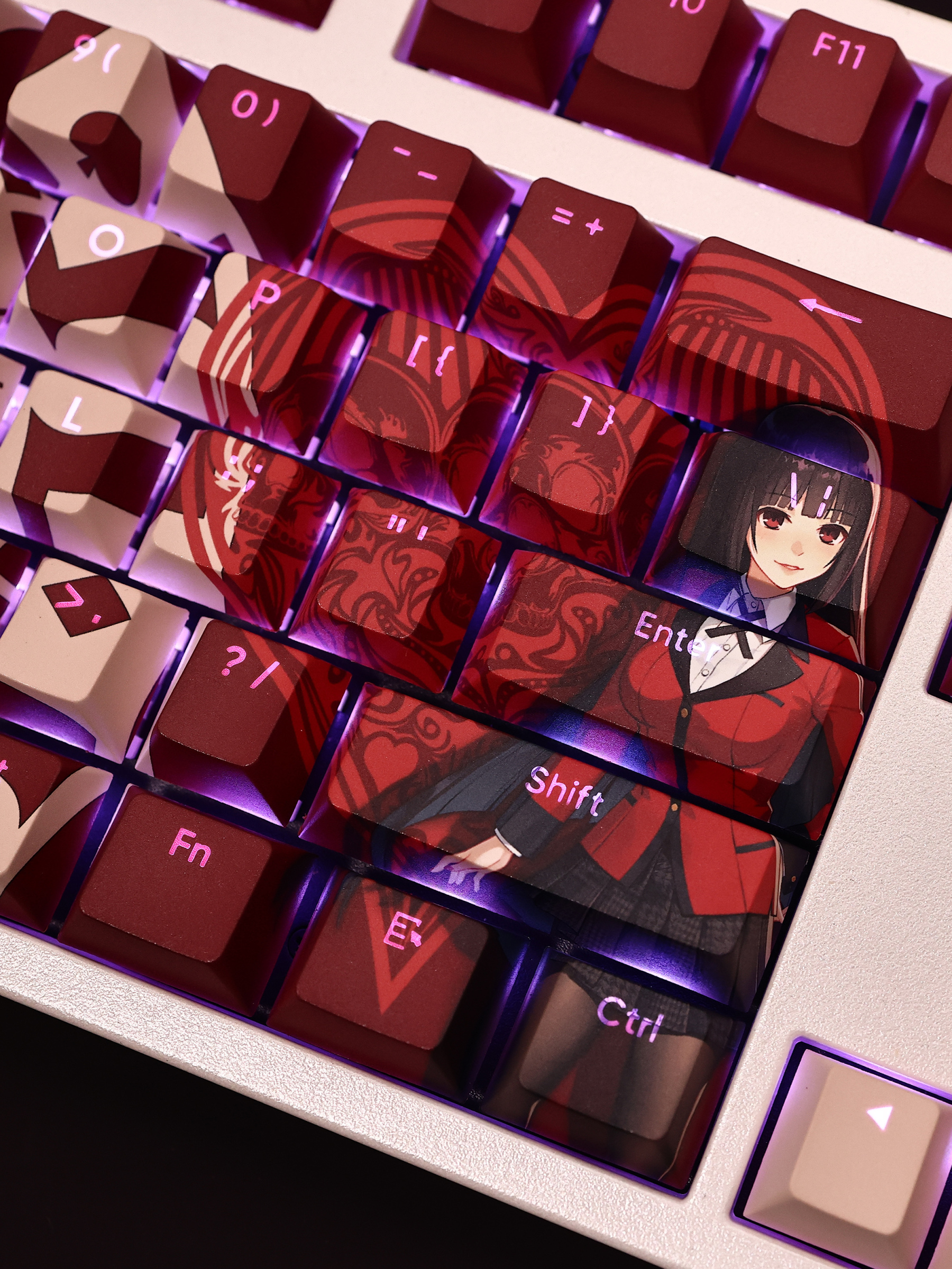 蛇喰夢子透光RGB108鍵標準配列衛星軸鍵帽-CASEZONE
