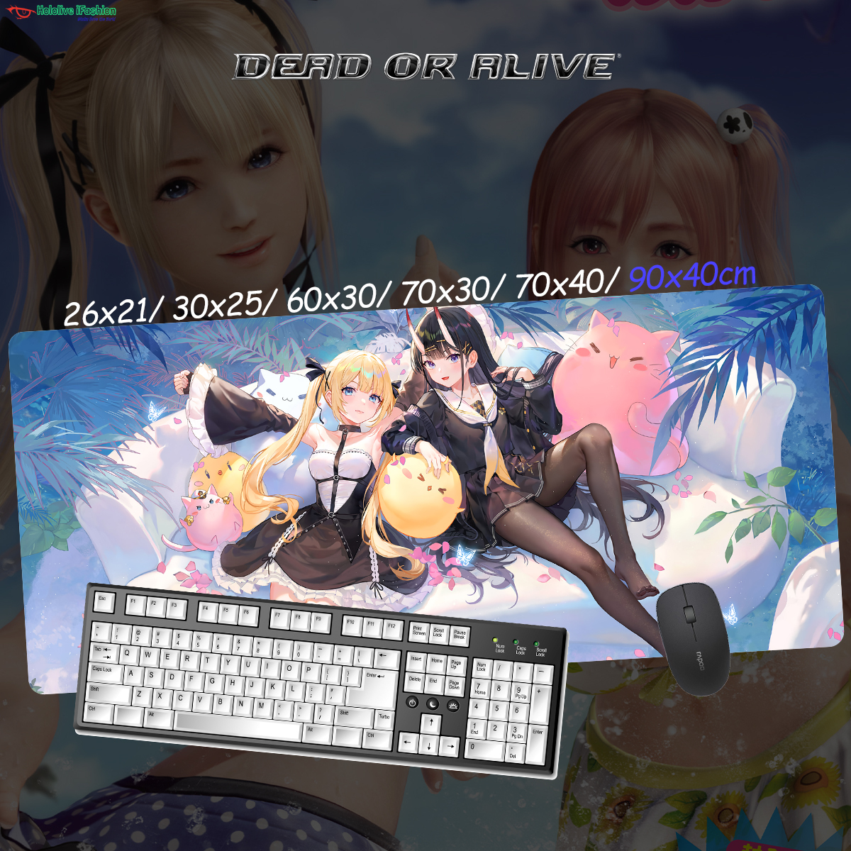 生死格鬥系列 超大鎖邊主題桌墊 布質滑鼠墊