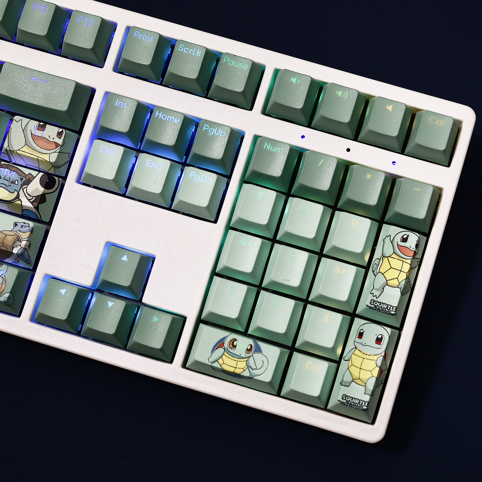 寶可夢傑尼龜 108鍵 標準配列 衛星軸鍵帽-CASEZONE