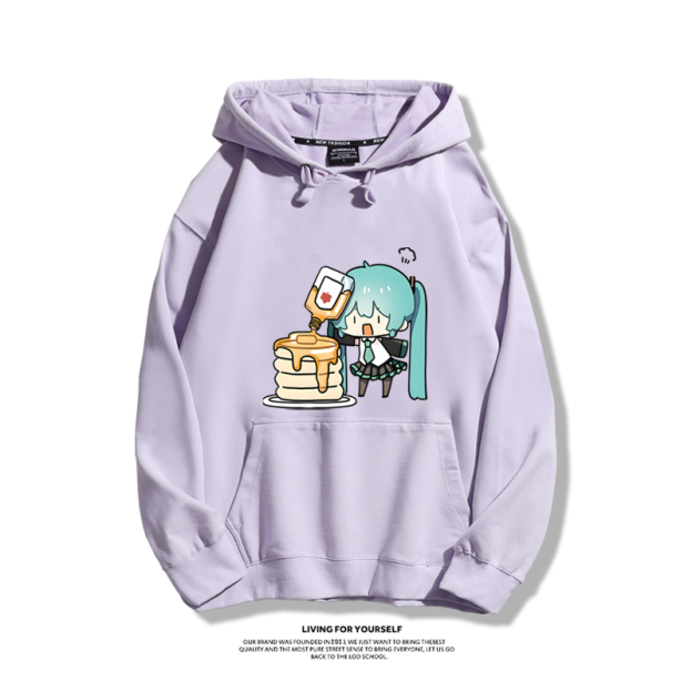 初音未來新款 親子情侶男女款連帽衛衣-CASEZONE