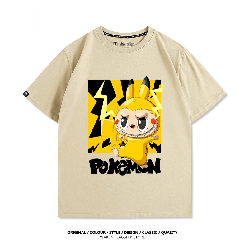 LabubuX皮卡丘 印花短袖T恤-CASEZONE