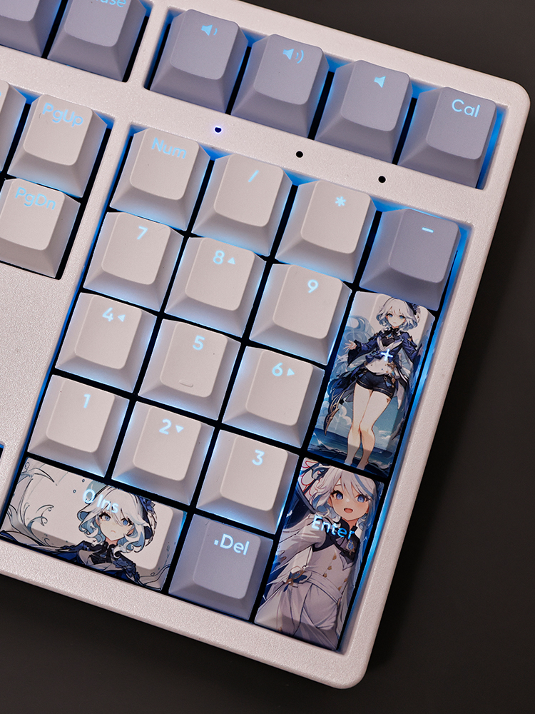 原神芙寧娜透光RGB108鍵標準配列衛星軸鍵帽-CASEZONE