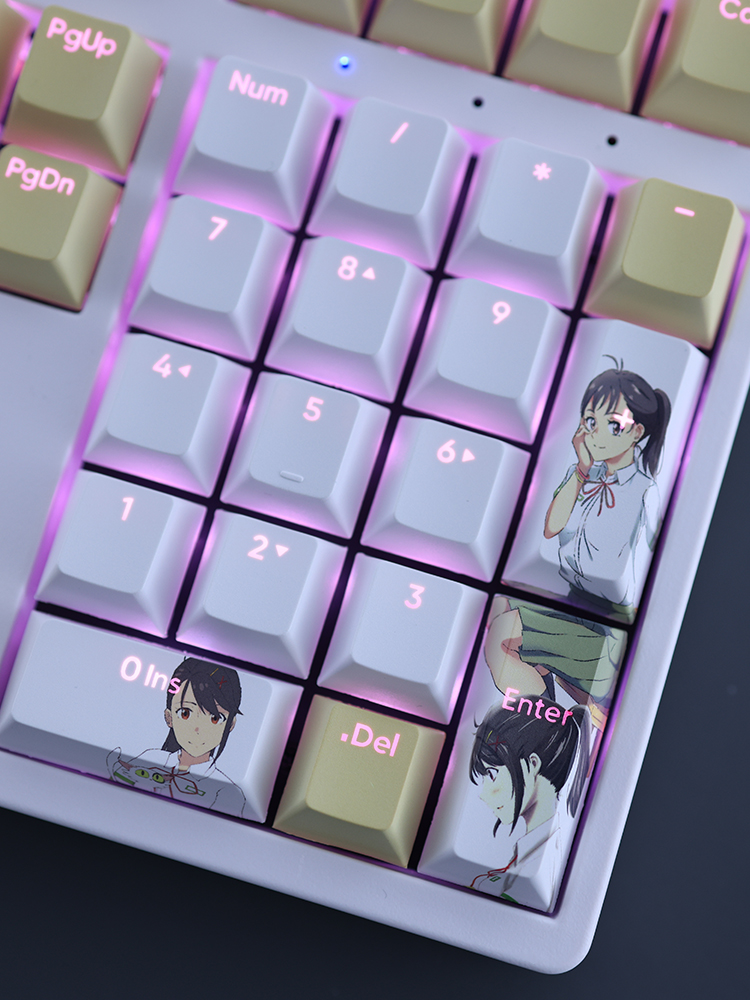 鈴芽之旅透光RGB108鍵標準配列衛星軸鍵帽-CASEZONE