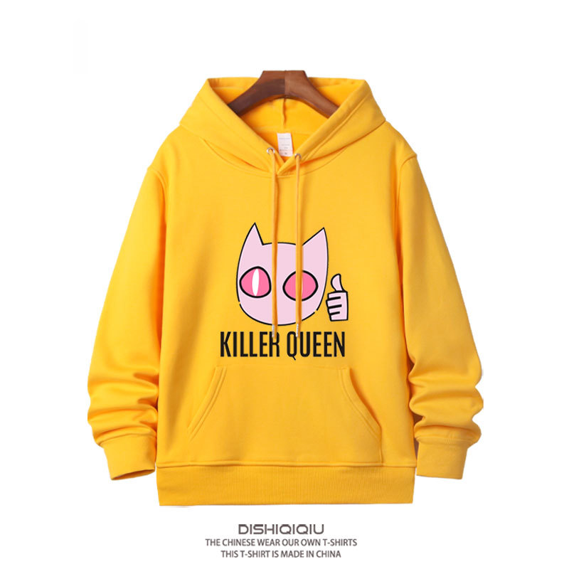 JOJO的奇妙冒險殺手皇后吉良吉影 2025秋冬新款親子情侶裝連帽衛衣