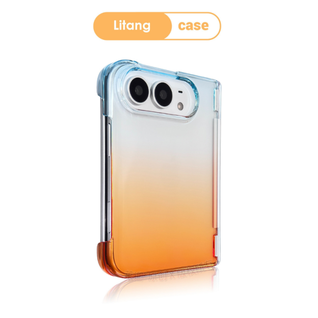 iPhone Duo 折疊手機殼｜漸變磁吸防摔殼・金屬支架保護殼