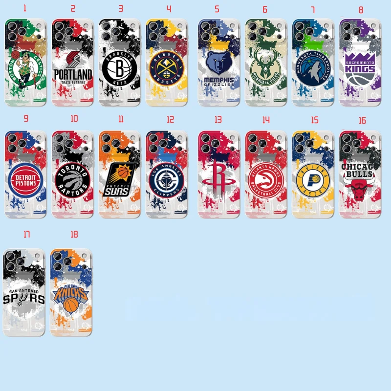 NBA 水墨風液態矽膠手機殼