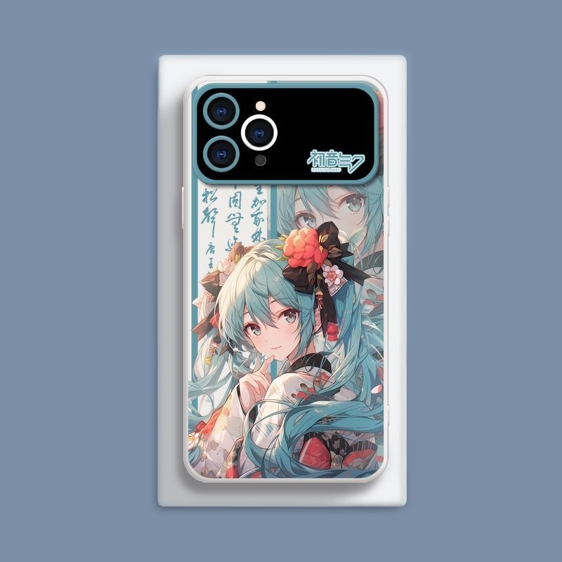 Miku初音未來液態大視窗全包矽膠防摔軟殼-CASEZONE