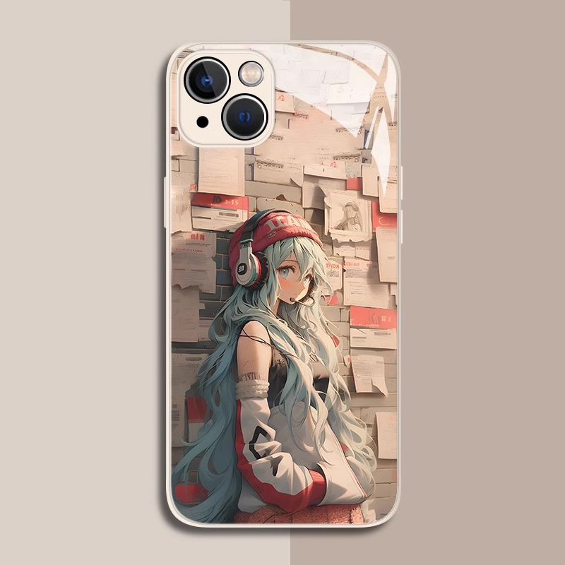 初音未來新款高清全包防摔玻璃殼-CASEZONE