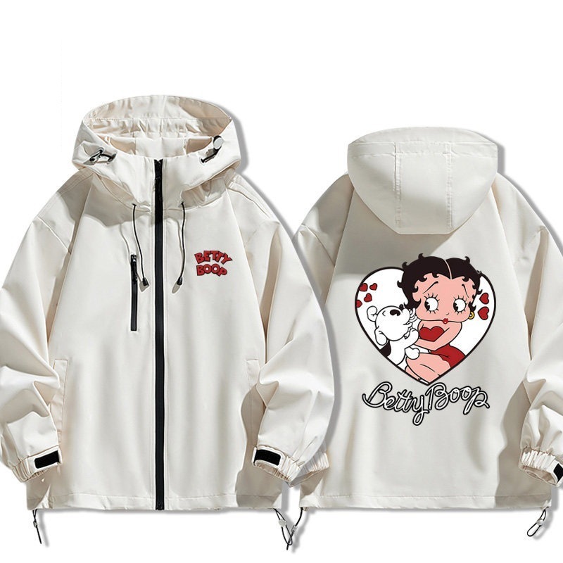 Betty Boop貝蒂娃娃周邊 男女同款秋冬衝鋒衣