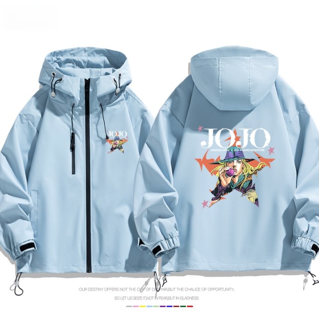 JOJO的奇妙冒險飆馬野郎周邊 男女同款秋冬衝鋒衣