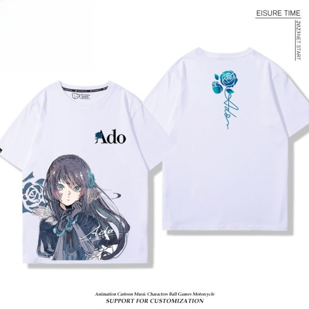 Ado歌手 2026親子情侶男女同款 印花短袖T恤