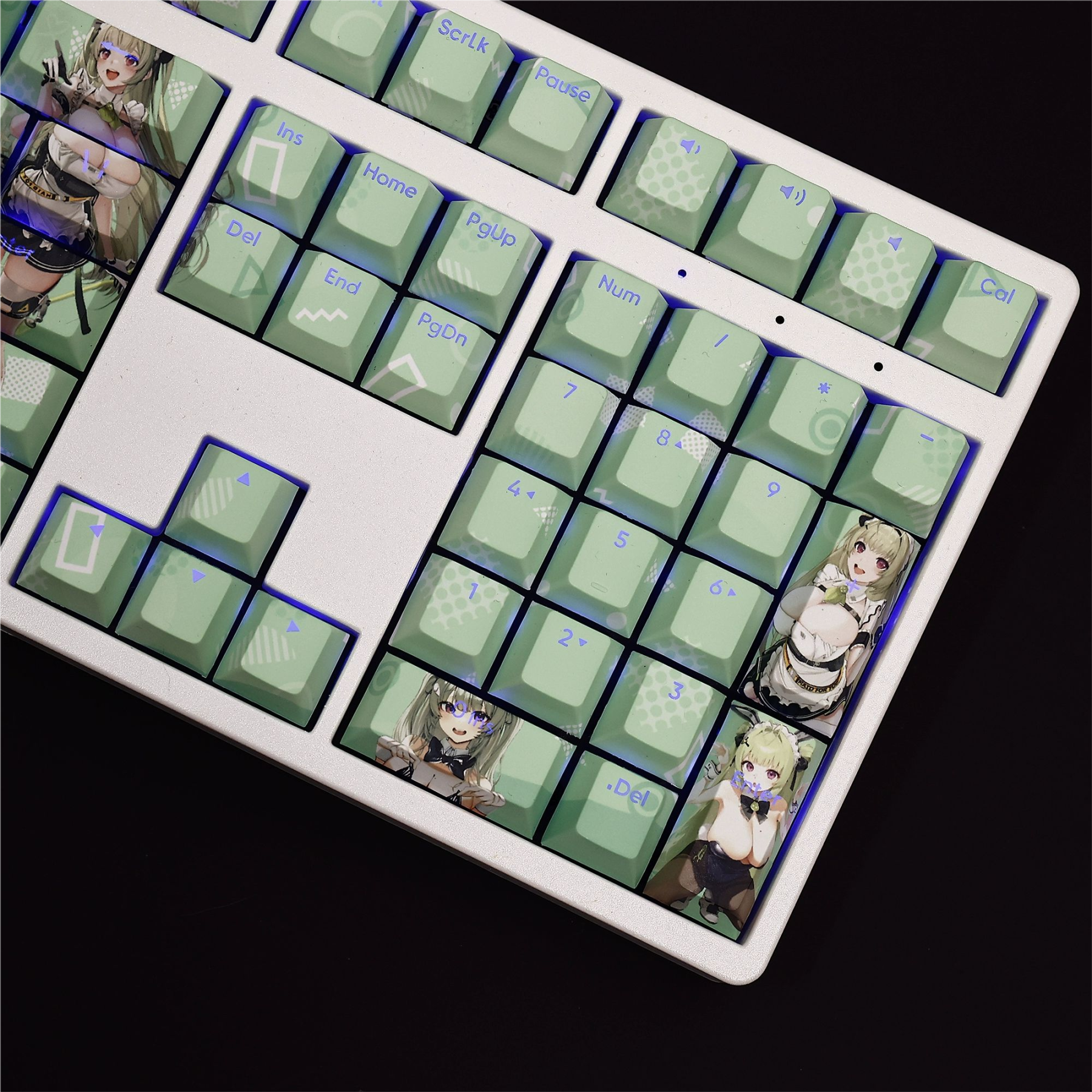 索達透光RGB108鍵標準配列衛星軸鍵帽-CASEZONE