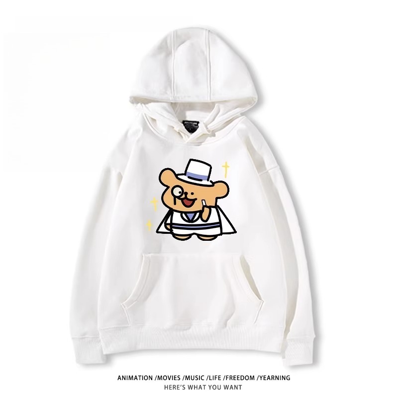 缐條小狗X名偵探柯南新款 親子情侶男女款連帽衛衣