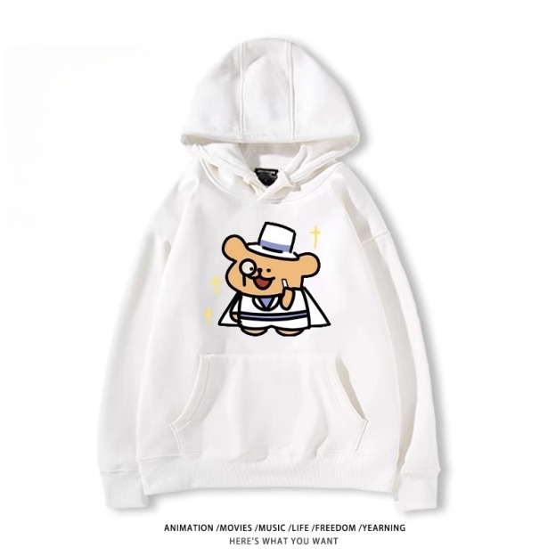 缐條小狗X名偵探柯南新款 親子情侶男女款連帽衛衣