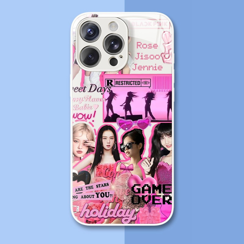 BLACKPINK新款高清全包防摔玻璃殼-CASEZONE