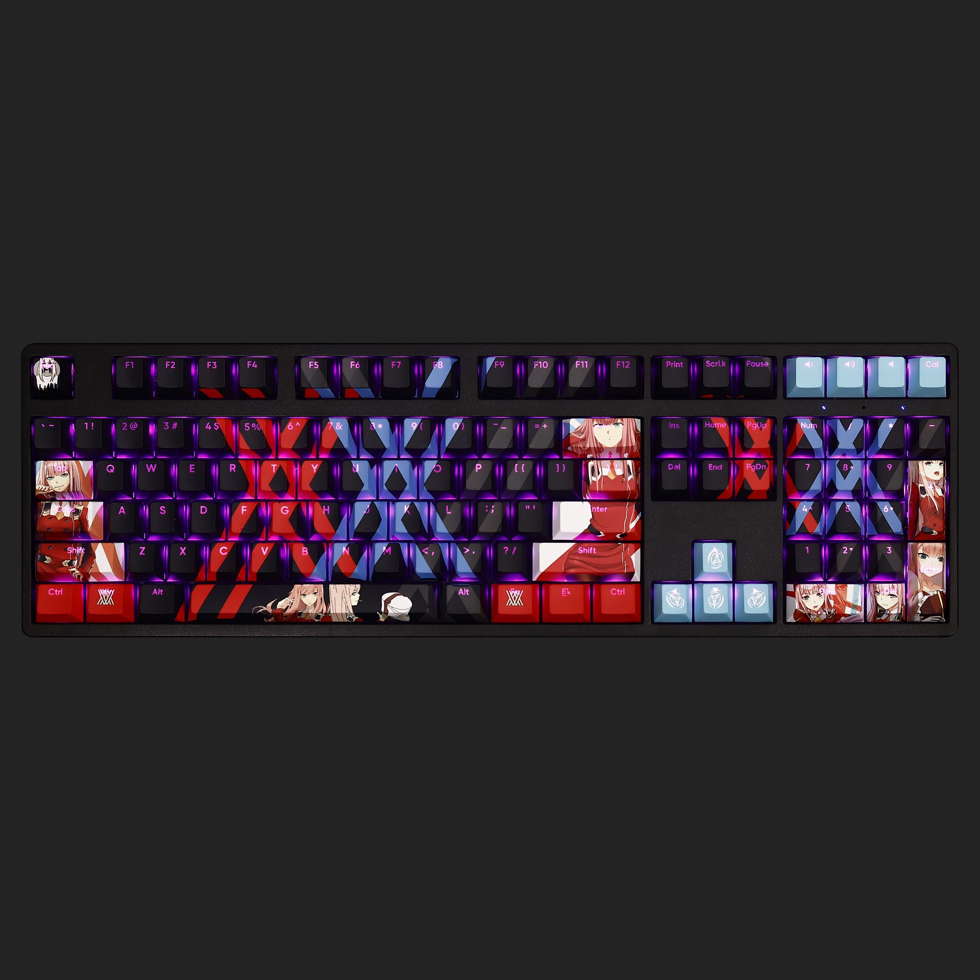DARLING in the FRANXX透光RGB108鍵標準配列衛星軸鍵帽-CASEZONE