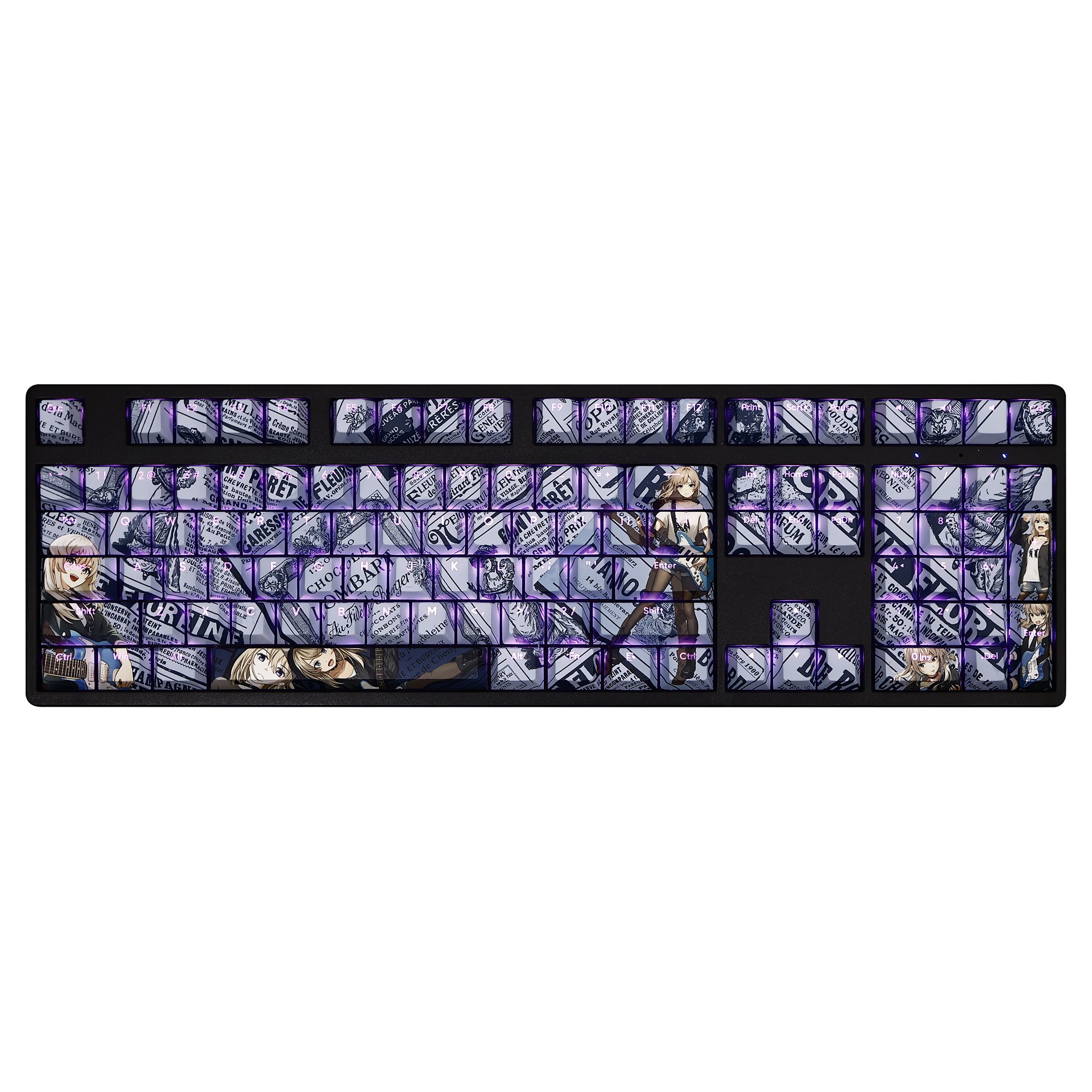 河原木桃香透光RGB108鍵標準配列衛星軸鍵帽-CASEZONE