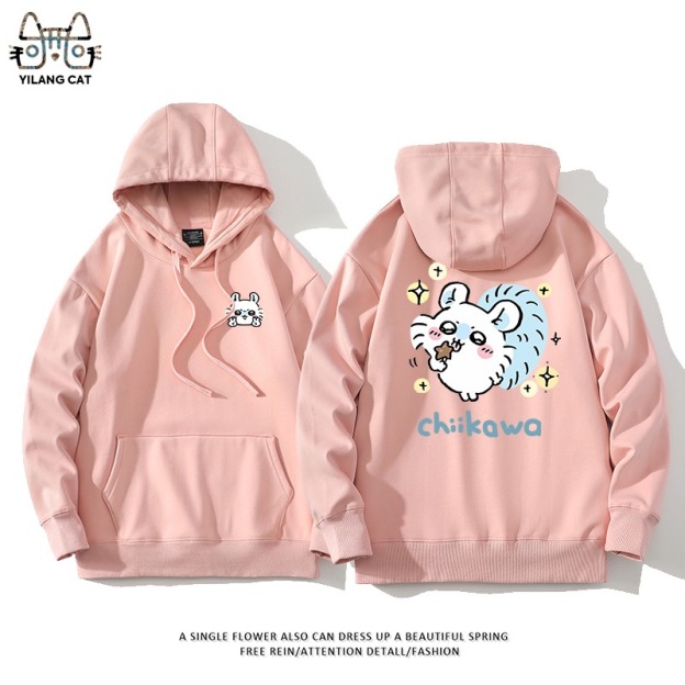 Chiikawa聯名衛衣2025秋冬新款親子情侶裝連帽衛衣