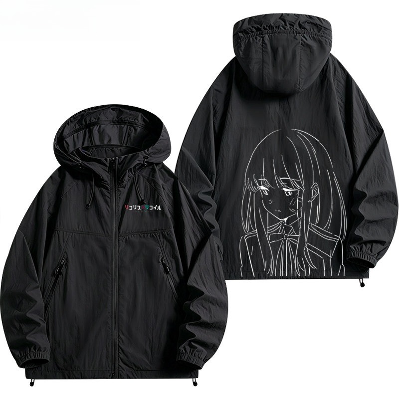 Lycoris Recoil莉可麗絲千束瀧奈周邊 男女輕薄透氣防曬服外套