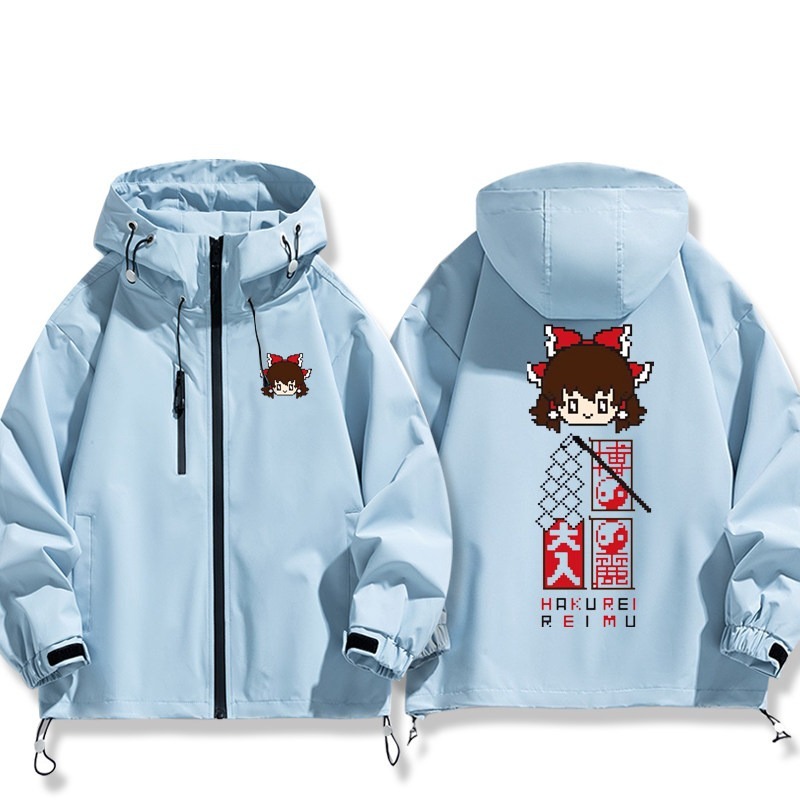 東方project博麗靈夢周邊 男女同款秋冬衝鋒衣