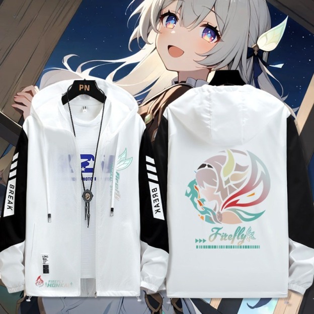 星穹鐵道流螢 輕薄透氣拉鏈防曬衣外套