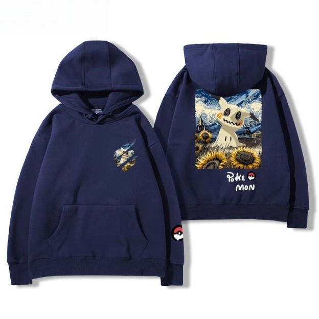 寶可夢油畫系列 聯名衛衣2025秋冬新款親子情侶裝連帽衛衣