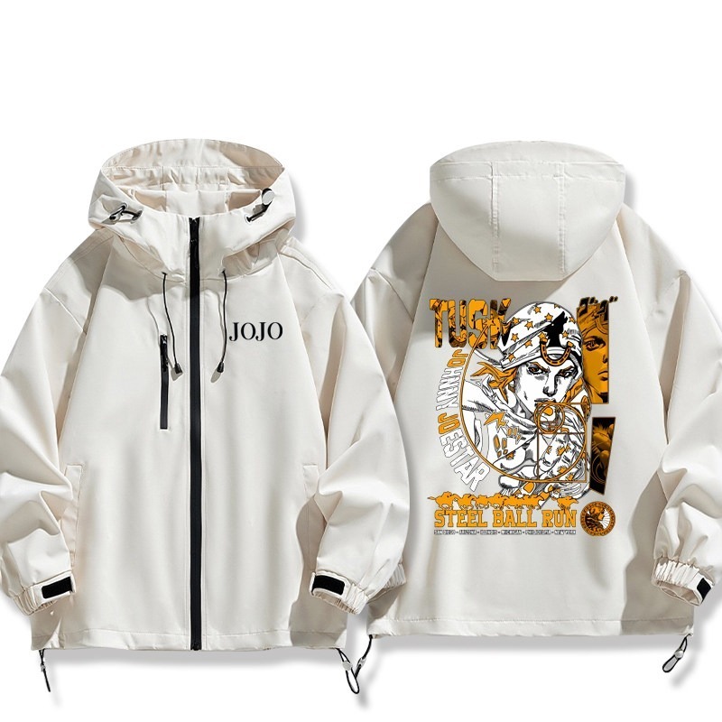 jojo的奇妙冒險飆馬野郎周邊 男女同款秋冬衝鋒衣