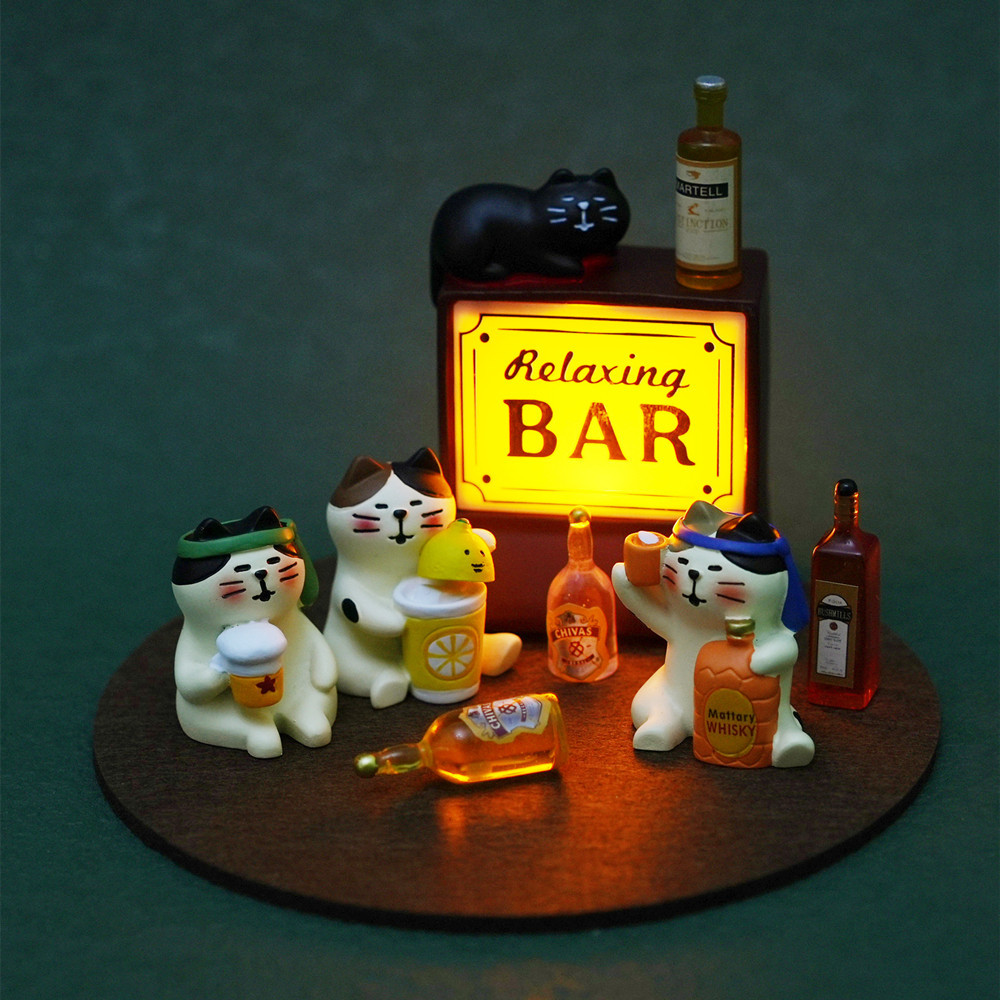 日式酒吧貓咪LED小夜燈｜辦公室/咖啡店氛圍燈｜創意擺件禮物-CASEZONE