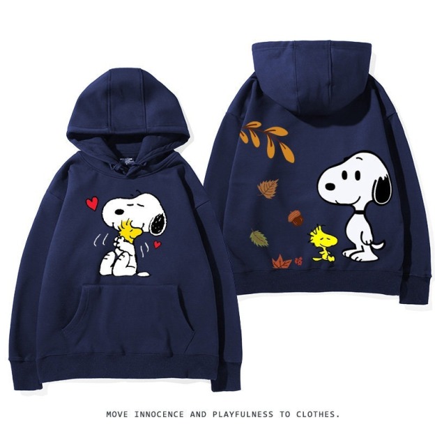 史努比周邊新款 男女情侶同款連帽衛衣