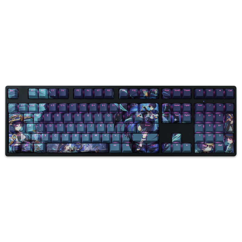 原神散兵透光RGB108鍵標準配列衛星軸鍵帽-CASEZONE