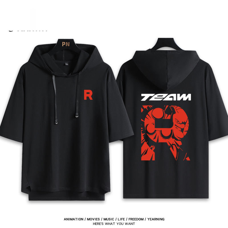 寶可夢 火箭隊超夢  連帽短袖T恤-CASEZONE